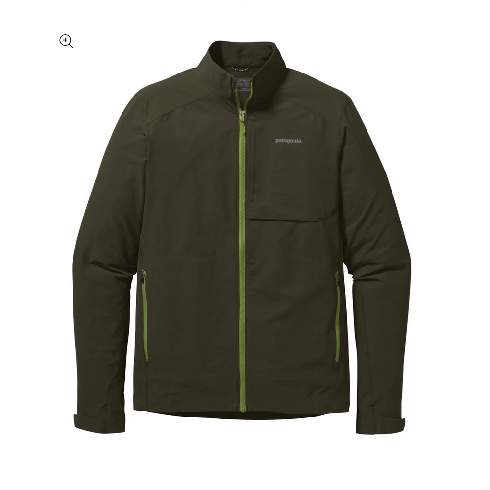 Patagonia Nine Trails Jacket Mens Medium Green 24020 Windbreaker Full Zip Hiking